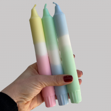 Dip Dye kaarsen pastel